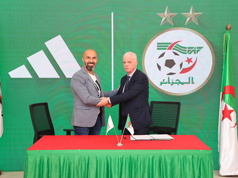 علامة ADIDAS تمدد شراكتها مع الاتحاد الجزائري لكرة القدم